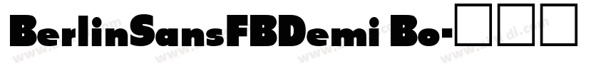 BerlinSansFBDemi Bo字体转换